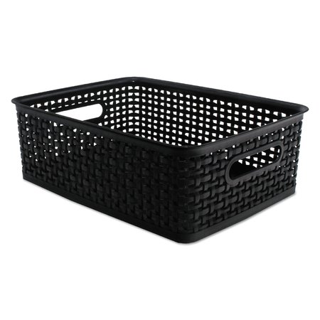 Advantus Weave Bins, Black Plastic, 2 Bins, PK2 AVT-40327